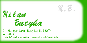 milan butyka business card